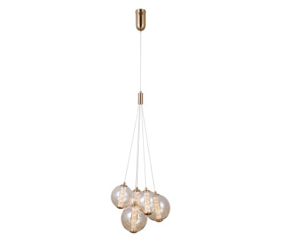 LED пендел ITALUX PND-34359-5-HBR-AMB BUTERO