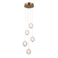 LED пендел ITALUX PND-34362-5-HBR-OPAL GANTI