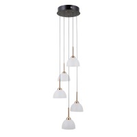 LED пендел ITALUX PND-34374-5-BK MONTIELA