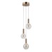 LED пендел ITALUX PND-34378-3S-HBR STRELA