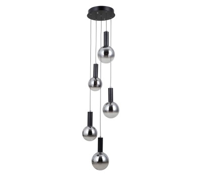 LED пендел ITALUX PND-34378-5S-BK STRELA