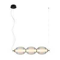 LED пендел ITALUX PND-45372-3-WH-CL RINOT