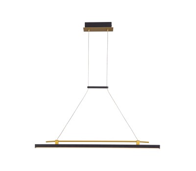 LED пендел ITALUX PND-54638F-16W-3K-BK-GD MERLOT