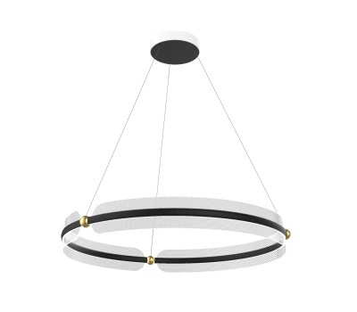 LED пендел ITALUX PND-62738-53W-3K-BK-GD FARIS