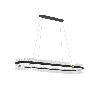 LED пендел ITALUX PND-63728-56W-3K-BK-GD SOPLA