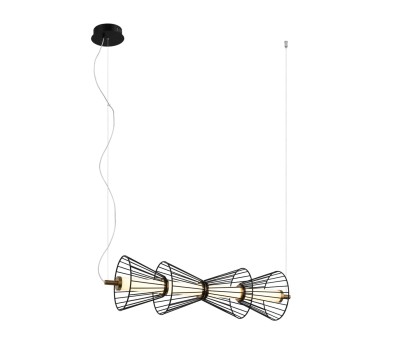 LED пендел ITALUX PND-63849-4-BK SANKE