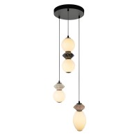 LED пендел ITALUX PND-94921-4R-BK BALOS