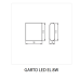 LED фасаден аплик KANLUX 29270 GARTO LED EL 8W-GR