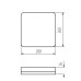 LED фасаден плафон с датчик за движение KANLUX 37304 IPER LED 26W-NW-L-SE 26W 4000K IP65 FACADE CEILING LAMP WITH MICROWAVE SENSOR