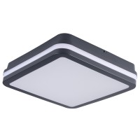 LED фасаден плафон с датчик за движение KANLUX 38780 BENO 24W-30W CCT-L-SEG 3000K - 3500K - 4000K IP65