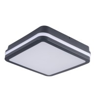 LED фасаден плафон с датчик за движение KANLUX 38788 BENO 12W-18W CCT-L-SEG 3000K - 3500K - 4000K IP65