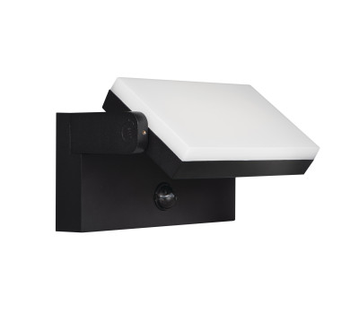LED фасаден аплик с датчик за движение KANLUX 45819 XERTO SENSOR BLACK EL 20W SE B 20W CCT 3000K - 4000K - 6500K IP44