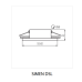Луна за вграждане KANLUX 29134 SIMEN DSL B/G/B