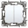 Legrand 764506 Niloe Double One way switch white