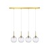 Пендел LUMA Light 100-01129-09BR-04-1 Gold/Transparent 4 x G9