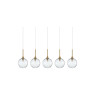 Пендел LUMA Light 100-01129-12BR-04-1 Gold/Transparent 5 x G9