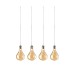 Пендел LUMA Light 100-01261-09BR-28 Amber 4 x G9