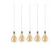 Пендел LUMA Light 100-01261-12BR-28 Amber 5 x G9