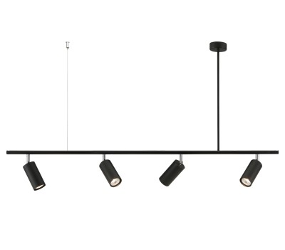 Пендел LUMA Light 100-01276-09BR-01 Black 4 x GU10
