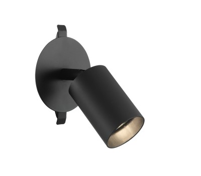 Аплик за вграждане в стена LUMA Light 100-01280-18-01 Black 1 x GU10