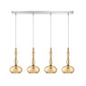 Пендел LUMA Light 100-01290-09BR-28 Amber 4 x G9