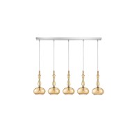 Пендел LUMA Light 100-01290-12BR-28 Amber 5 x G9