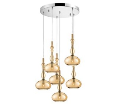 Пендел LUMA Light 100-01290-13-28 Amber 6 x G9