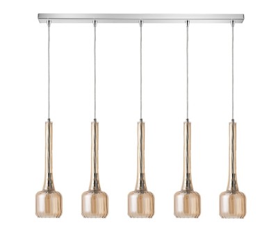 Пендел LUMA Light 100-01291-12BR-28 Amber 5 x G9