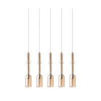 Пендел LUMA Light 100-01292-12BR-28 Amber 5 x E14