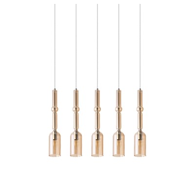 Пендел LUMA Light 100-01292-12BR-28 Amber 5 x E14