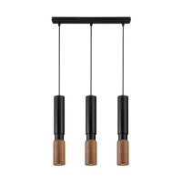 Пендел LUMA Light 100-01300-07BR-01 Black/Wood 3 x GU10