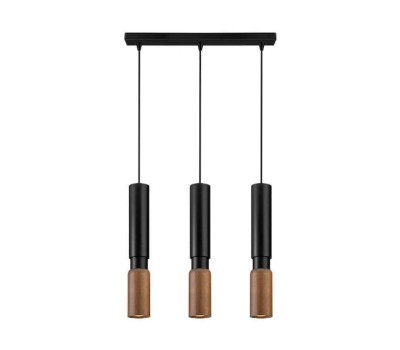 Пендел LUMA Light 100-01300-07BR-01 Black/Wood 3 x GU10