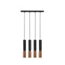 Пендел LUMA Light 100-01300-09BR-01 Black/Wood 4 x GU10