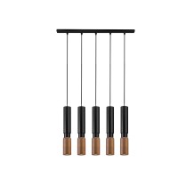 Пендел LUMA Light 100-01300-12BR-01 Black/Wood 5 x GU10
