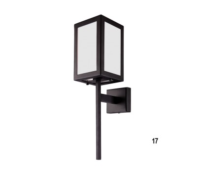 Фасаден аплик LUMA Light 100-01375-17-01 Black 1 x E27 IP44