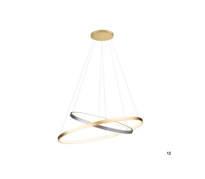 LED пендел LUMA Light 100-01377-12 Silver/Gold 54W 3000К