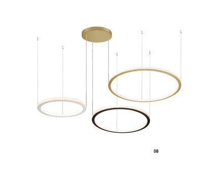 LED пендел LUMA Light 100-01381-08 White/Black/Gold 138W 3000К
