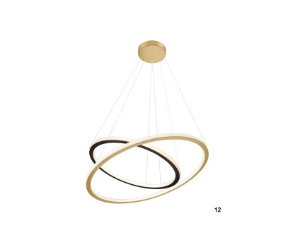 LED пендел LUMA Light 100-01381-12 Gold/Black 108W 3000К