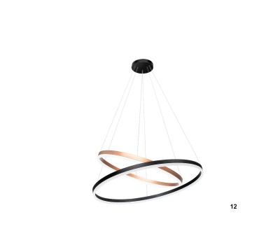 LED пендел LUMA Light 100-01400-12 Black/Copper 45W 3000К