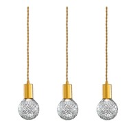 Пендел LUMA Light 100-09910-07BR Gold/Transparent 3 x G9