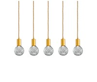 Пендел LUMA Light 100-09910-12BR Gold/Transparent 5 x G9