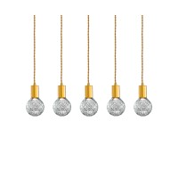 Пендел LUMA Light 100-09910-12BR Gold/Transparent 5 x G9