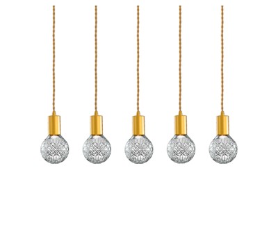 Пендел LUMA Light 100-09910-12BR Gold/Transparent 5 x G9