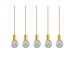 Пендел LUMA Light 100-09910-12BR Gold/Transparent 5 x G9