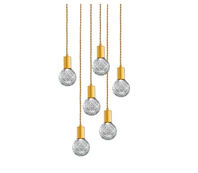 Пендел LUMA Light 100-09910-13-R Gold/Transparent 6 x G9