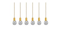 Пендел LUMA Light 100-09910-13BR Gold/Transparent 6 x G9