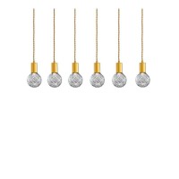 Пендел LUMA Light 100-09910-13BR Gold/Transparent 6 x G9