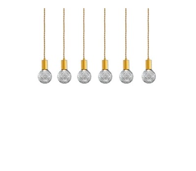 Пендел LUMA Light 100-09910-13BR Gold/Transparent 6 x G9