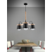 Пендел LUMA Light 114-01135-07 Black/Wood 3 x E27
