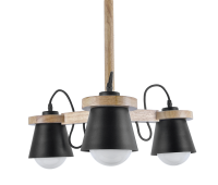 LUMA Light 114-01135-07 Black/Wood 3 х E27